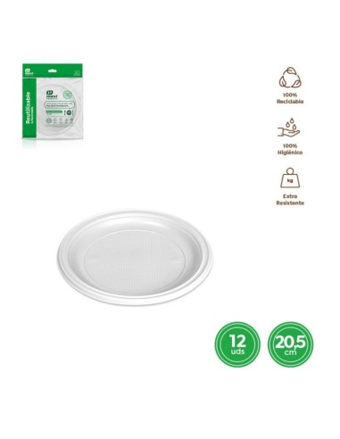 PLATO REUT.POSTRE 17CM 15UN