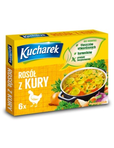 CALDO DE POLLO EN CUBITOS  KUCHAREK 60G