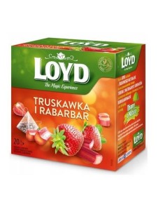 TÉ DE FRUTAS CON SABOR A FRESA Y RUÍBARBO, LOYD 20X2G