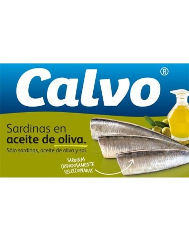 SARDINAS CALVO ACEITE OLIVA 180 GRS.