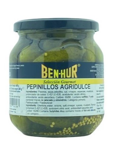 PEPINILLOS AGRIDULCE BEN-HUR 480G