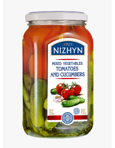 TOMATES Y PEPINILLOS ENCURTIDOS NEZHIN 920G