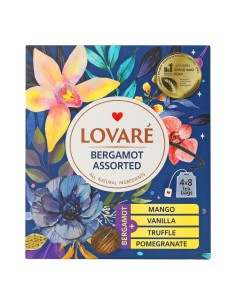 SURTIDO DE TE NEGRO "BERGAMOT ASSORTED", LOVARE