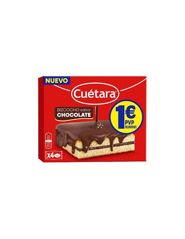 BIZCOCHO SABOR CHOCOLATE,CUETERA 112G
