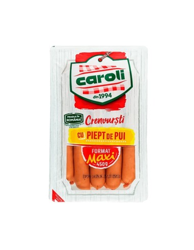 SALCHICHAS PECHUGA POLLO, CAROLI 450G
