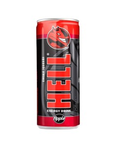 BEBIDA ENERGETICA "HELL" MANZANA, 250ML