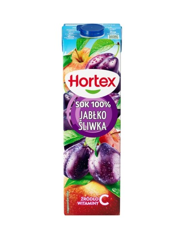 ZUMO 100% MANZANA-CIRUELA , HORTEX 1L