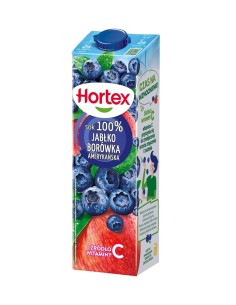 ZUMO DE MANZANA CON ARANDANO AMERICANO, HORTEX 1 L