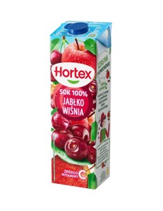 ZUMO DE MANZANA Y GUINDAS, HORTEX 1L
