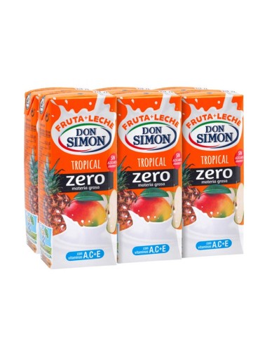 ZUMO DE FRUTAS Y LECHE SABOR TROPICAL...