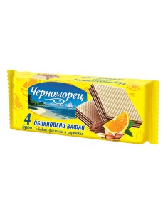 BARQUILLOS CON CACAO NARANJA Y CACAHUETES, CHERNOMOR 105G
